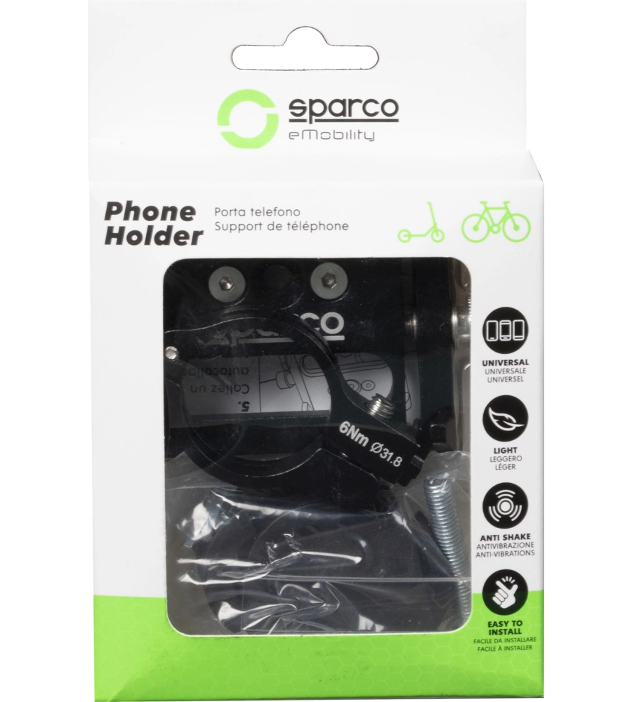 PORTASMARTPHONE PER BICI SPARCO ALLUMINIO
